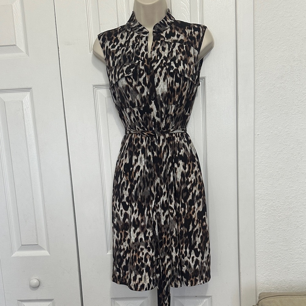 Enfocus Studio Animal Print Midi Dress